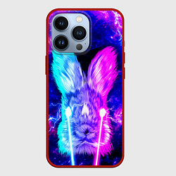 Чехол iPhone 13 Pro Неоновый кролик стреляет лазерами из глаз