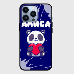 Чехол iPhone 13 Pro Алиса панда с сердечком