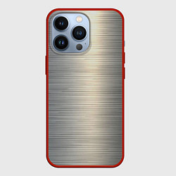 Чехол для iPhone 13 Pro Нержавейка - текстура, цвет: 3D-красный