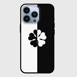Чехол iPhone 13 Pro Пятилистный клевер из аниме - черный клевер