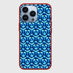 Чехол для iPhone 13 Pro Объёмные геометрические фигуры, цвет: 3D-красный