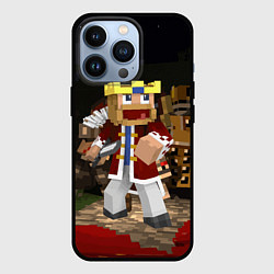 Чехол iPhone 13 Pro Minecraft - warrior - video game - sword