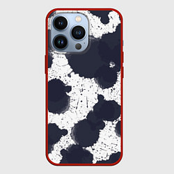 Чехол для iPhone 13 Pro Художник - акварельные кляксы, цвет: 3D-красный