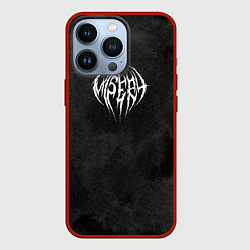 Чехол для iPhone 13 Pro Misery на сером фоне, цвет: 3D-красный