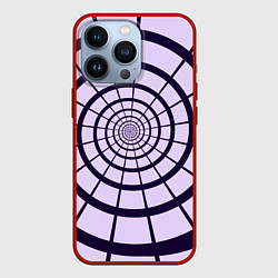Чехол для iPhone 13 Pro Спираль - оптическая иллюзия, цвет: 3D-красный