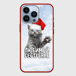 Чехол iPhone 13 Pro Любимой сестренке - котик