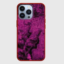 Чехол iPhone 13 Pro Тёмно-розовые краски во тьме