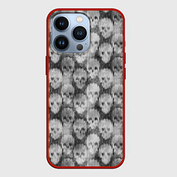Чехол iPhone 13 Pro Череп эффект вязаного изделия