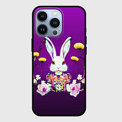 Чехол iPhone 13 Pro Кролик с одуванчиками