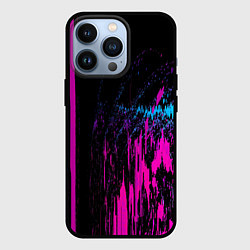 Чехол iPhone 13 Pro Фиолетовые линии и нейроны
