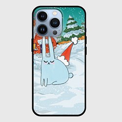 Чехол iPhone 13 Pro Зайчик новый год