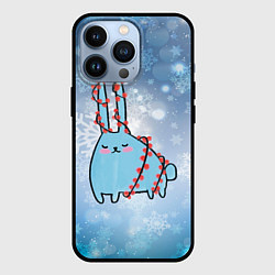 Чехол для iPhone 13 Pro Зайка с гирлядной, цвет: 3D-черный