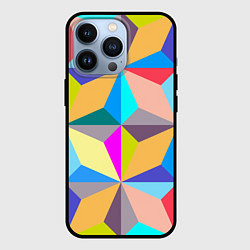 Чехол iPhone 13 Pro Полностью разноцветный ромбический паттерн
