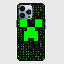 Чехол iPhone 13 Pro Minecraft green squares