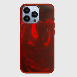 Чехол для iPhone 13 Pro Темно красные волны, цвет: 3D-красный