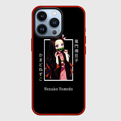 Чехол для iPhone 13 Pro Клинок, рассекающий демонов: персонаж Незуко Камад, цвет: 3D-красный