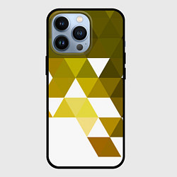 Чехол iPhone 13 Pro Золотистая мозаика из ромбов