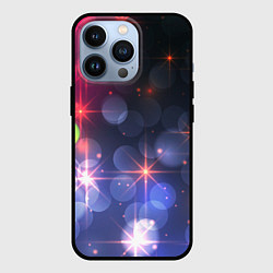 Чехол iPhone 13 Pro Поп арт неоновые звезды космического неба