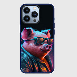 Чехол iPhone 13 Pro Свинья в очках