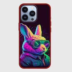 Чехол iPhone 13 Pro Модный кролик в очках