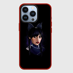 Чехол iPhone 13 Pro Wednesday чёрная кошка