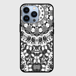 Чехол iPhone 13 Pro Черно-белый этнический узор