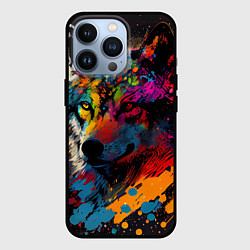 Чехол iPhone 13 Pro Волк, яркие цвета
