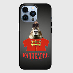 Чехол для iPhone 13 Pro Капибарин в красном кафтане, цвет: 3D-черный