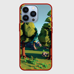 Чехол iPhone 13 Pro Воксельный лес