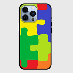 Чехол iPhone 13 Pro Пазлы разноцветные