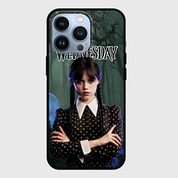 Чехол для iPhone 13 Pro Уэнсдэй из семейки Аддамс, цвет: 3D-черный
