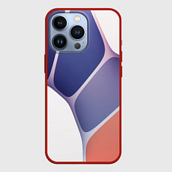Чехол iPhone 13 Pro Узор из синих, фиолетовых, белых и оранжевых камне