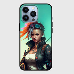 Чехол iPhone 13 Pro Girl art Cyberpunk