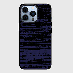 Чехол iPhone 13 Pro Синие кляксы на чёрном