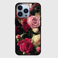 Чехол для iPhone 13 Pro Нежные кустовые розы, цвет: 3D-черный
