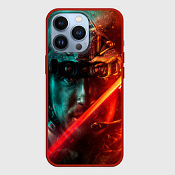 Чехол для iPhone 13 Pro Боец на войне, цвет: 3D-красный
