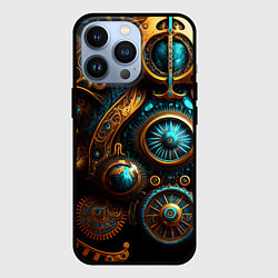 Чехол iPhone 13 Pro Шестерной механизм в стиле стимпанк