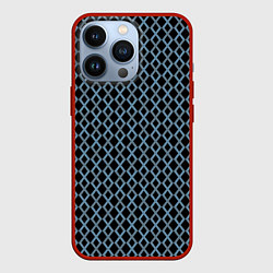 Чехол для iPhone 13 Pro Бирюзовый паттерн, цвет: 3D-красный