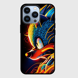 Чехол iPhone 13 Pro Яркий неоновый соник