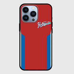 Чехол для iPhone 13 Pro Непобедимый - в цветах российского флага, цвет: 3D-черный