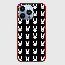 Чехол iPhone 13 Pro Bunny pattern black