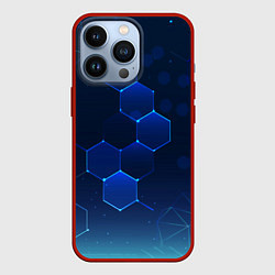 Чехол для iPhone 13 Pro Абстрактная сетка, цвет: 3D-красный