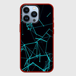 Чехол iPhone 13 Pro Лучи абстракции неоновые