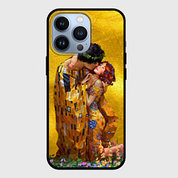 Чехол для iPhone 13 Pro Густав Климт Поцелуй, цвет: 3D-черный