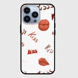 Чехол для iPhone 13 Pro Поцелуйчики, цвет: 3D-черный