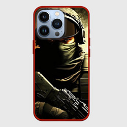 Чехол для iPhone 13 Pro CS-Go штурмовик, цвет: 3D-красный