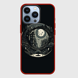 Чехол для iPhone 13 Pro Ночная улица, цвет: 3D-красный