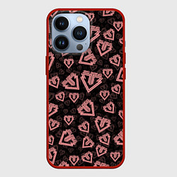 Чехол для iPhone 13 Pro Big bang pattern, цвет: 3D-красный