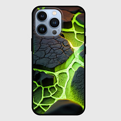 Чехол iPhone 13 Pro Зеленая неоновая лава