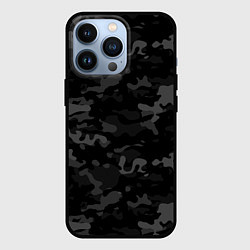 Чехол для iPhone 13 Pro Ночной камуфляж, цвет: 3D-черный